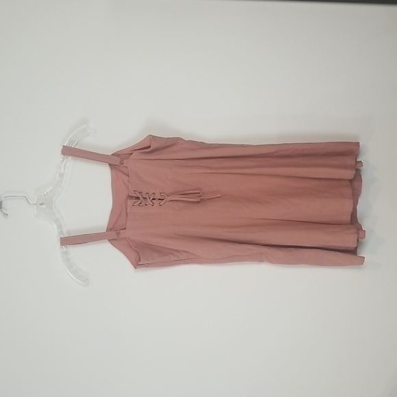 ALTAR'D STATE Terracotta Adjustable Strap Lace Up Back Mini Dress - Picture 4 of 12